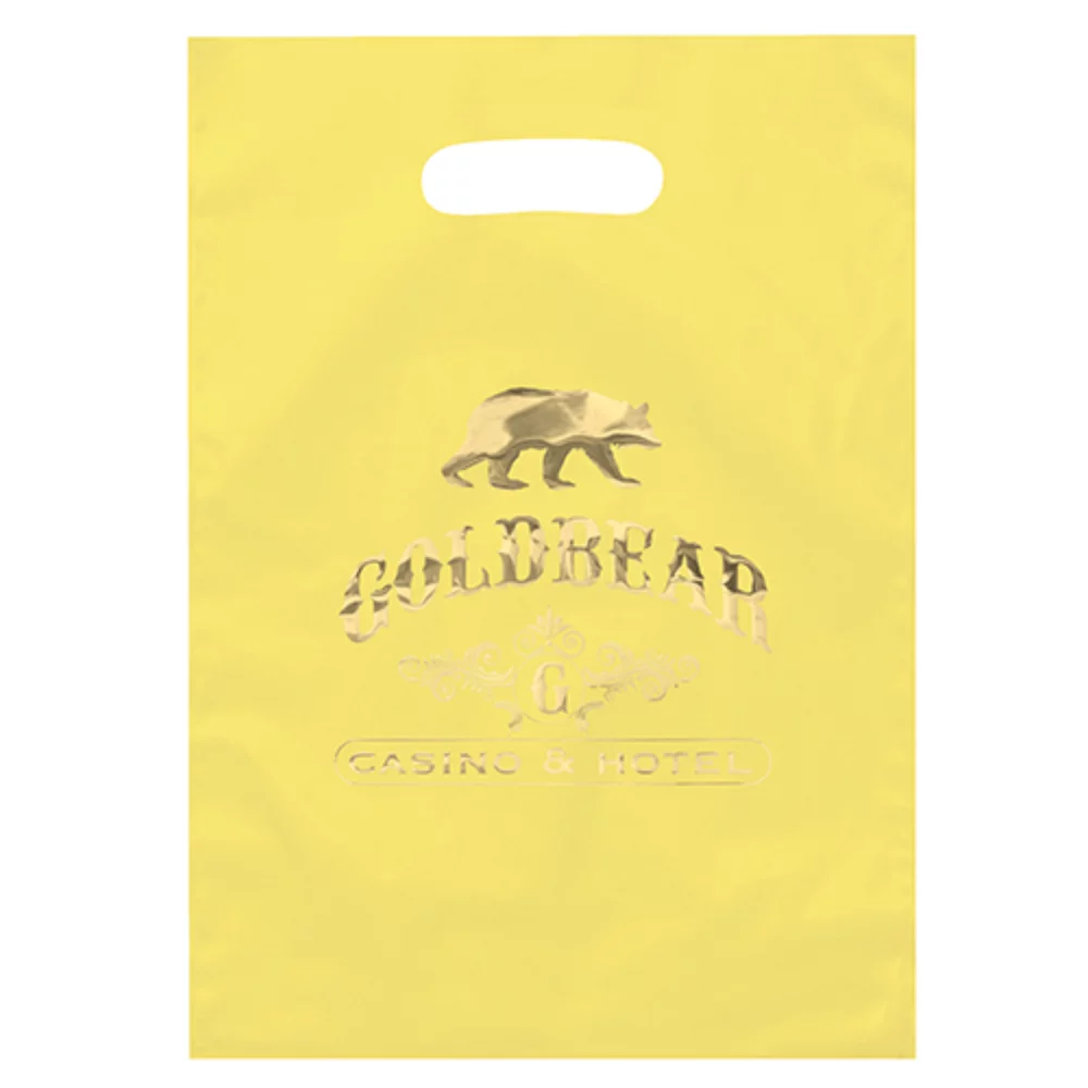Aster™ Frosted Brite Die Cut Handle Bag (Foil)