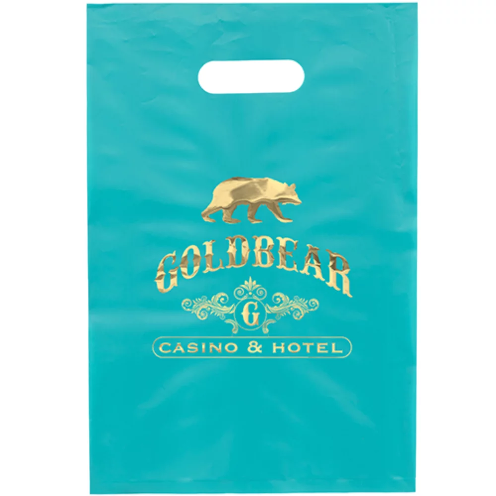 Aster™ Frosted Brite Die Cut Handle Bag (Foil)