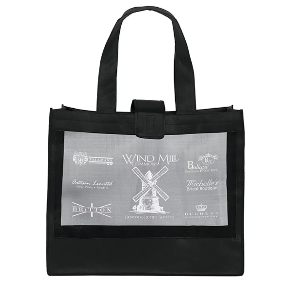 Grandé Mesh Panel Tote Bag (Screen Print)