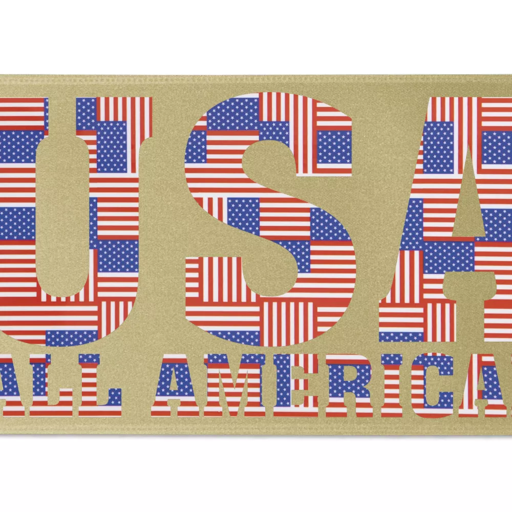 Ruban de satin de 6" avec badge (Brillance - Finition spéciale)