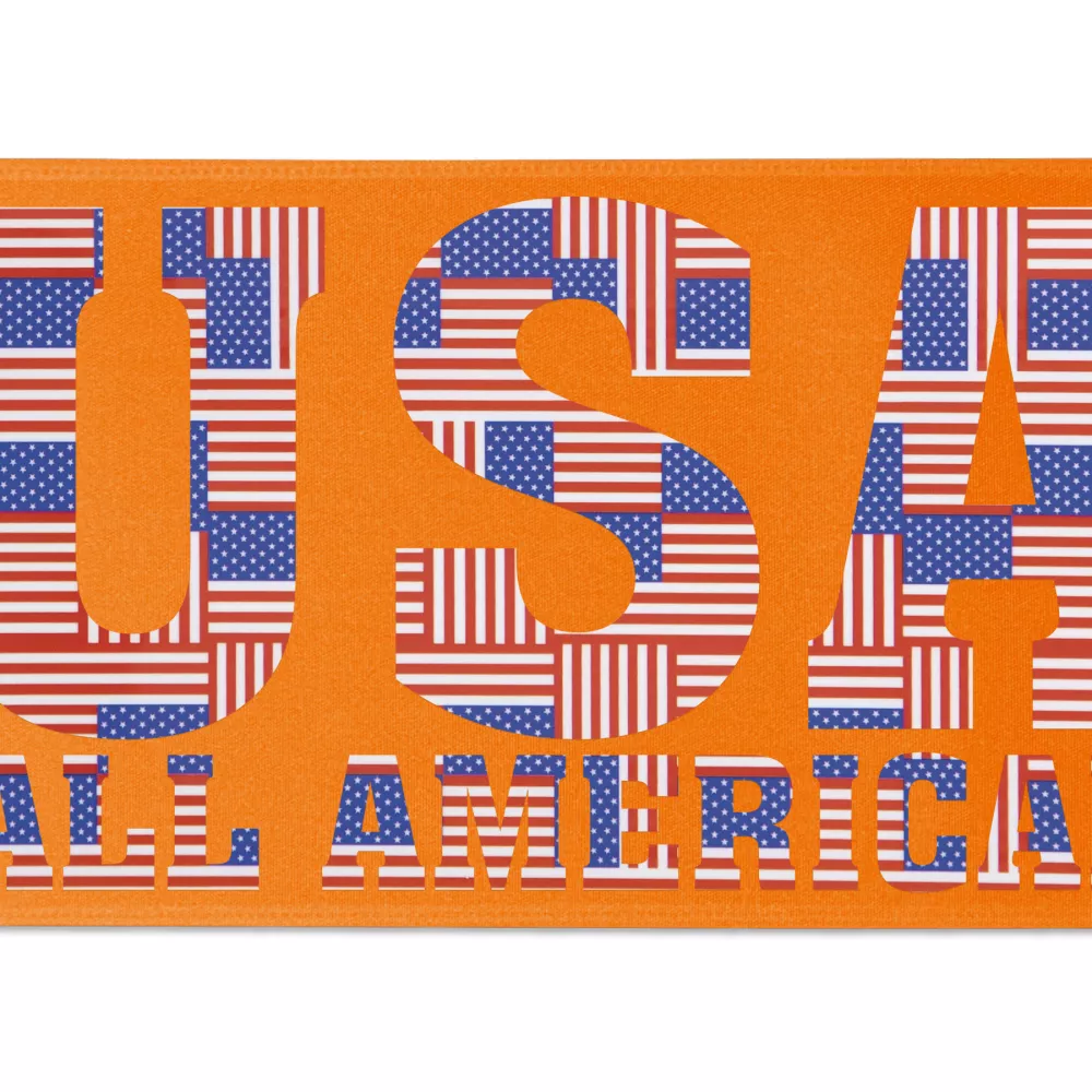 Ruban de satin de 6" avec badge (Brillance - Finition spéciale)