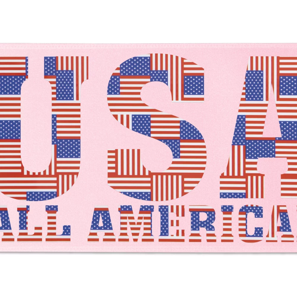 Ruban de satin de 6" avec badge (Brillance - Finition spéciale)