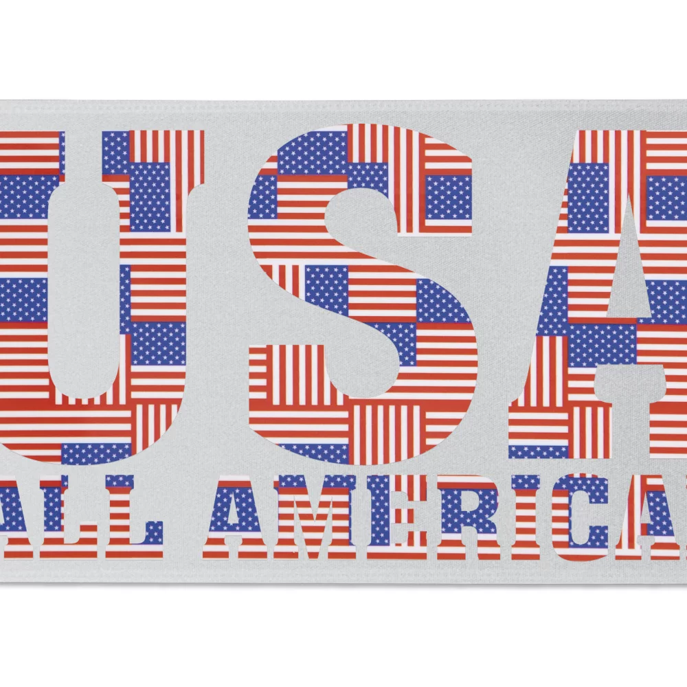 Ruban de satin de 6" avec badge (Brillance - Finition spéciale)