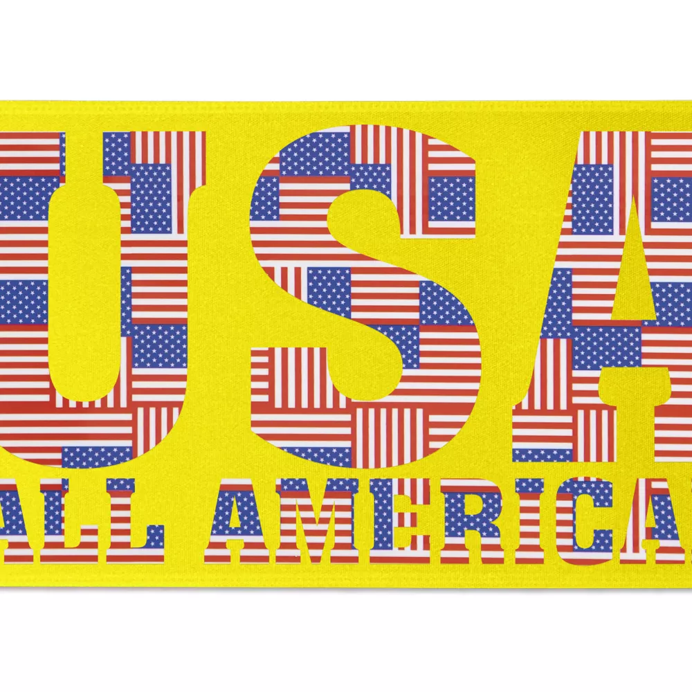 Ruban de satin de 6" avec badge (Brillance - Finition spéciale)