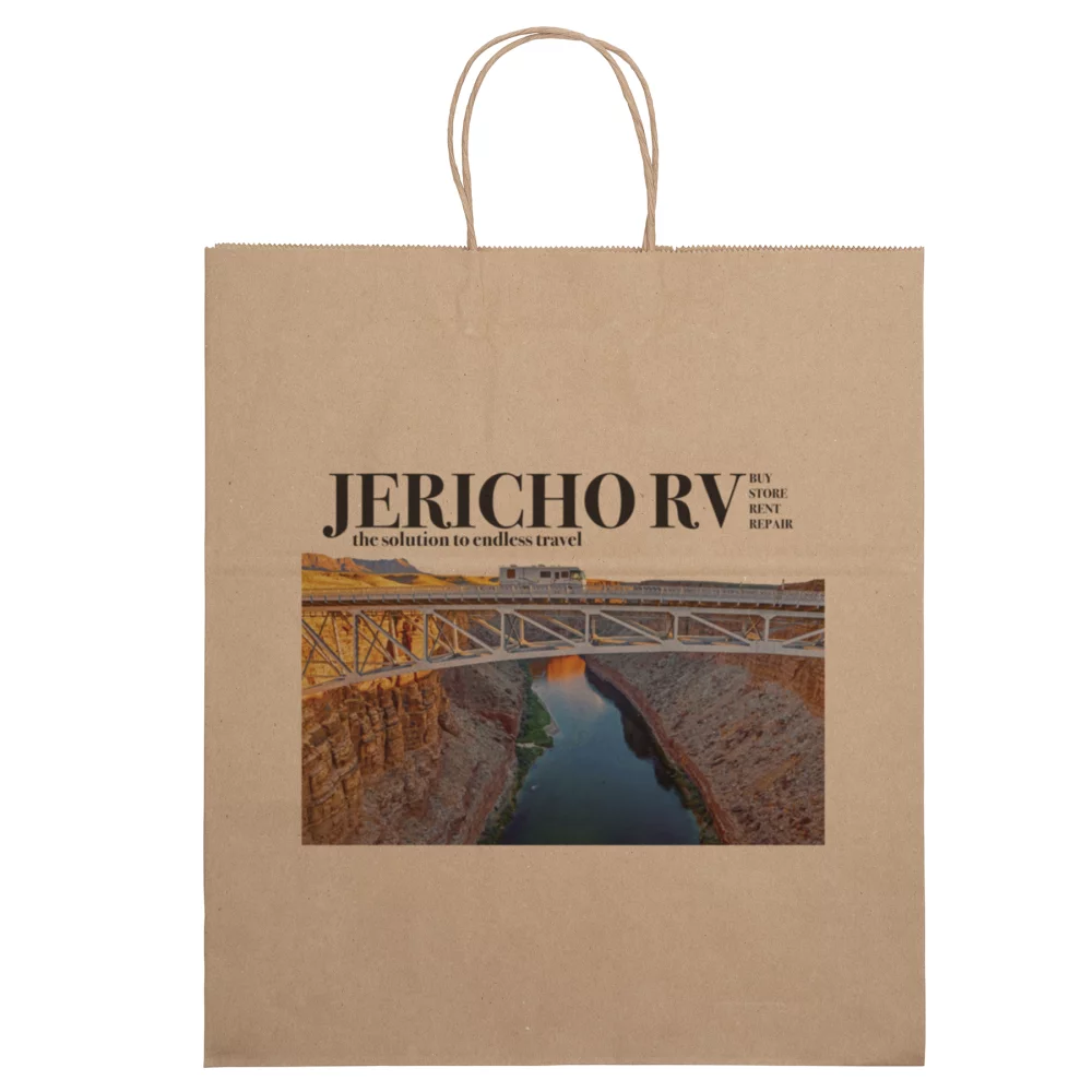 Sac de magasinage brut en kraft brun (chromatique)