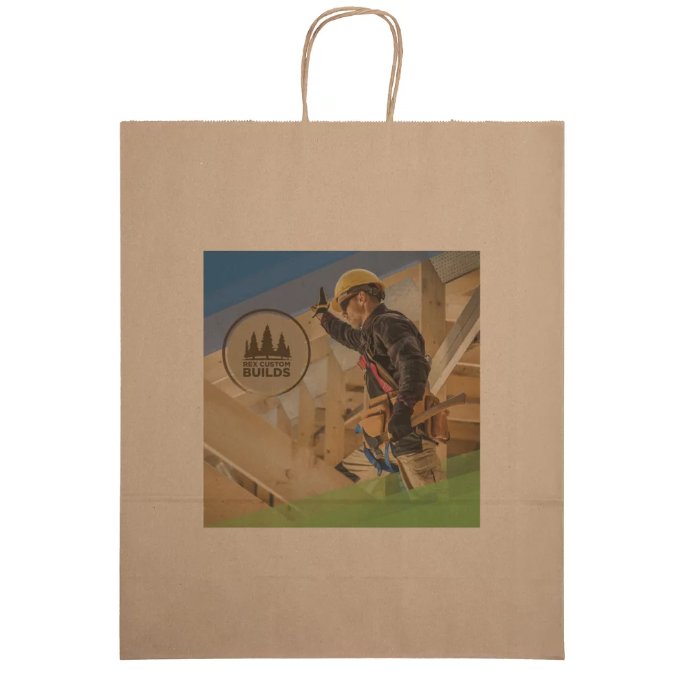 Sac fourre-tout en papier kraft brun Stephanie (chromatique)