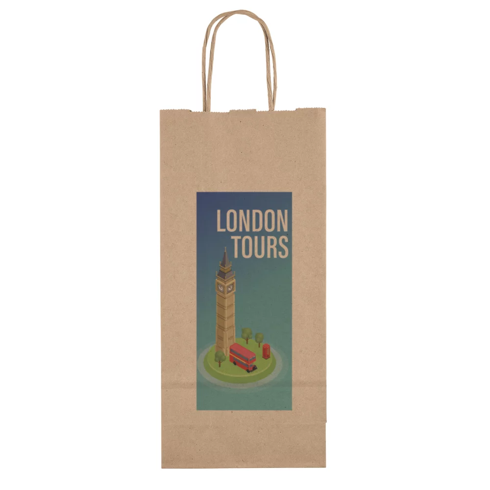 Sac de magasin Kraft brun Eco Vino (Chromatique)