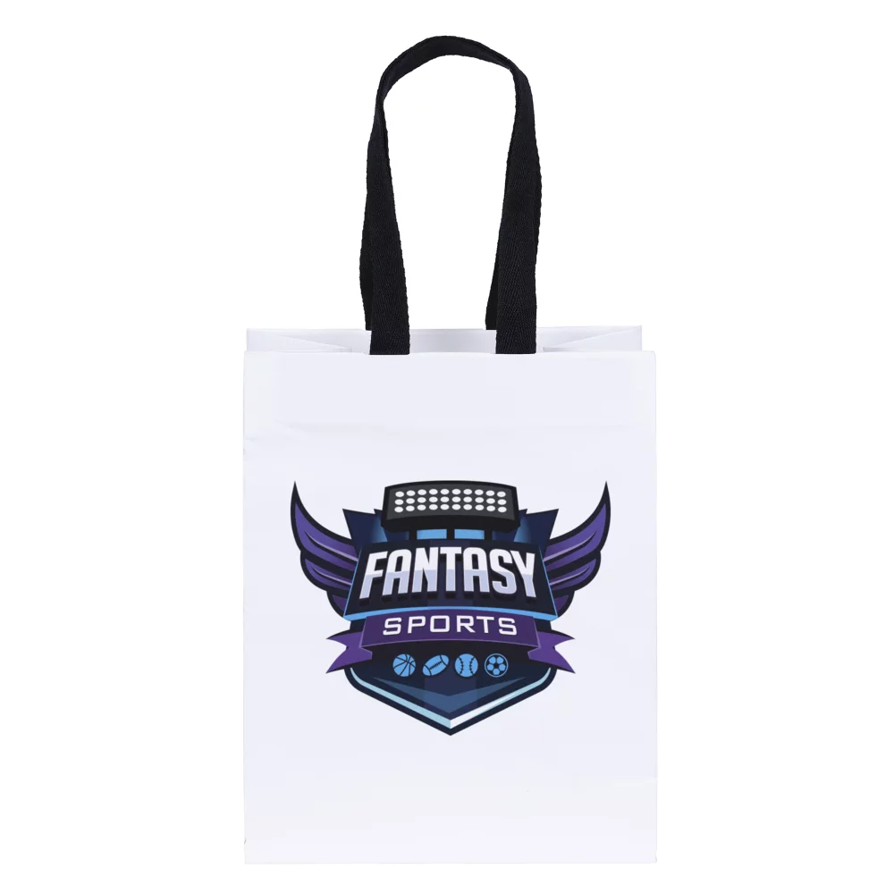 Sacoches Eurototes blanches en coton twill avec poignées (chromatiques)