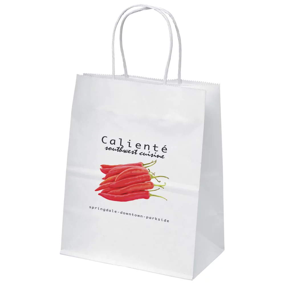 Mini White Kraft Shopper (Color Vista)