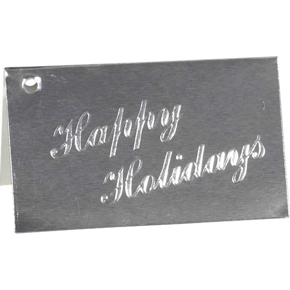 Carte-cadeau gaufrée Joyeuses fêtes