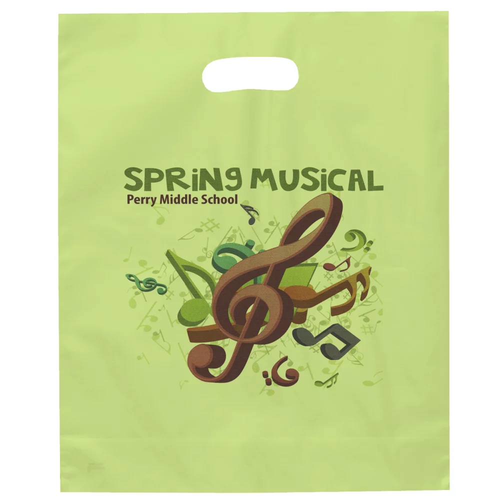 Orchid™ Frosted Brite Die Cut Handle Bag (Dynamic Color)