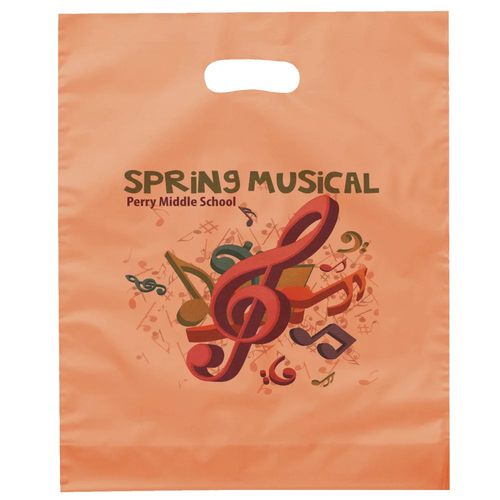 Orchid™ Frosted Brite Die Cut Handle Bag (Dynamic Color)