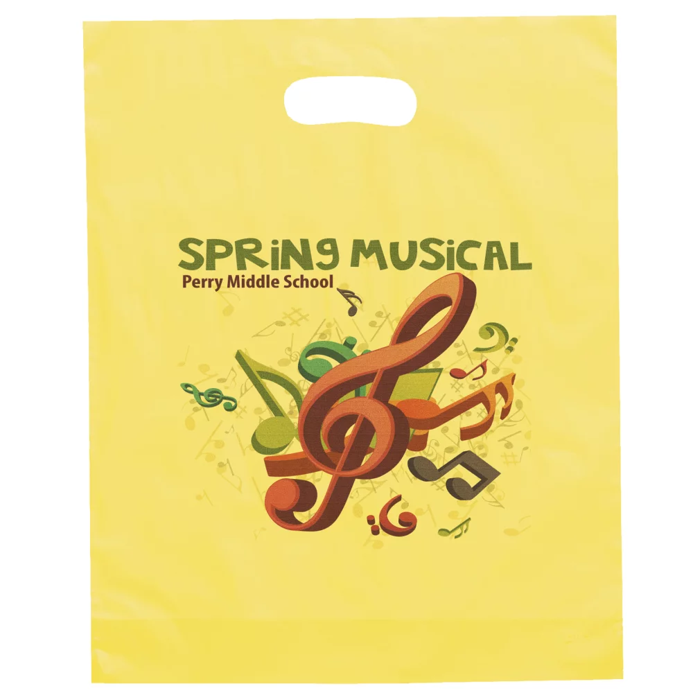 Orchid™ Frosted Brite Die Cut Handle Bag (Dynamic Color)