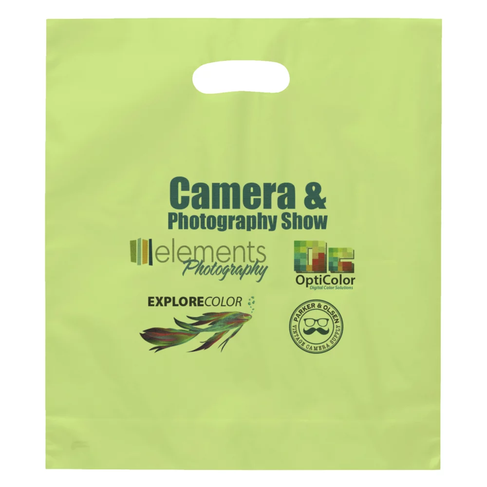 Rose™ Frosted Brite Die Cut Handle Bag (Dynamic Color)