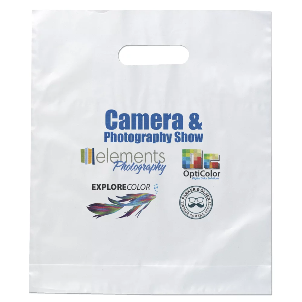 Rose™ Frosted Brite Die Cut Handle Bag (Dynamic Color)