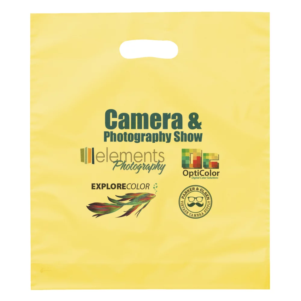 Rose™ Frosted Brite Die Cut Handle Bag (Dynamic Color)
