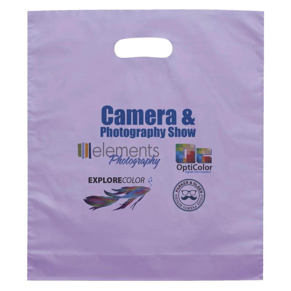 Rose™ Frosted Brite Die Cut Handle Bag (Dynamic Color)