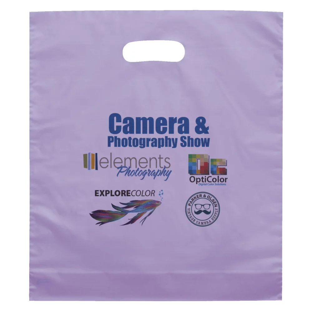 Rose™ Frosted Brite Die Cut Handle Bag (Dynamic Color)