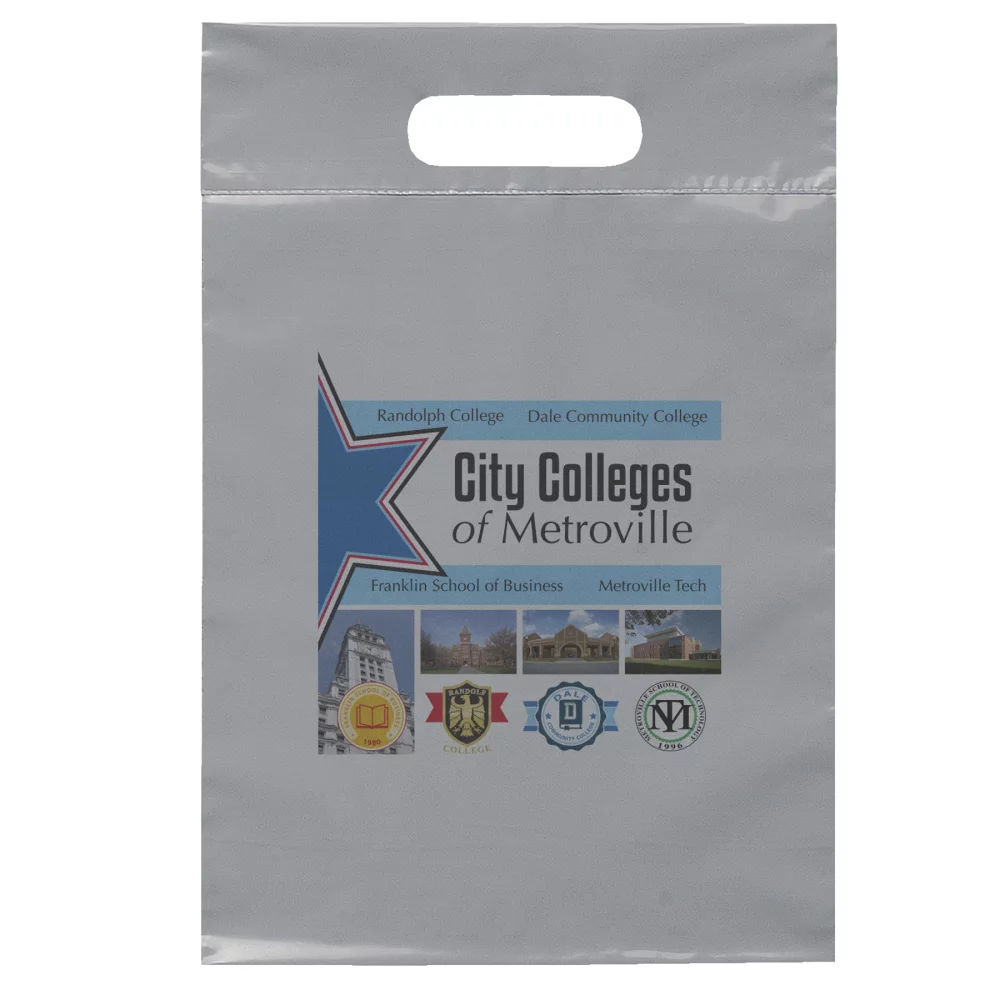 Die Cut Handle Bag 9"x14" (Dynamic Color)
