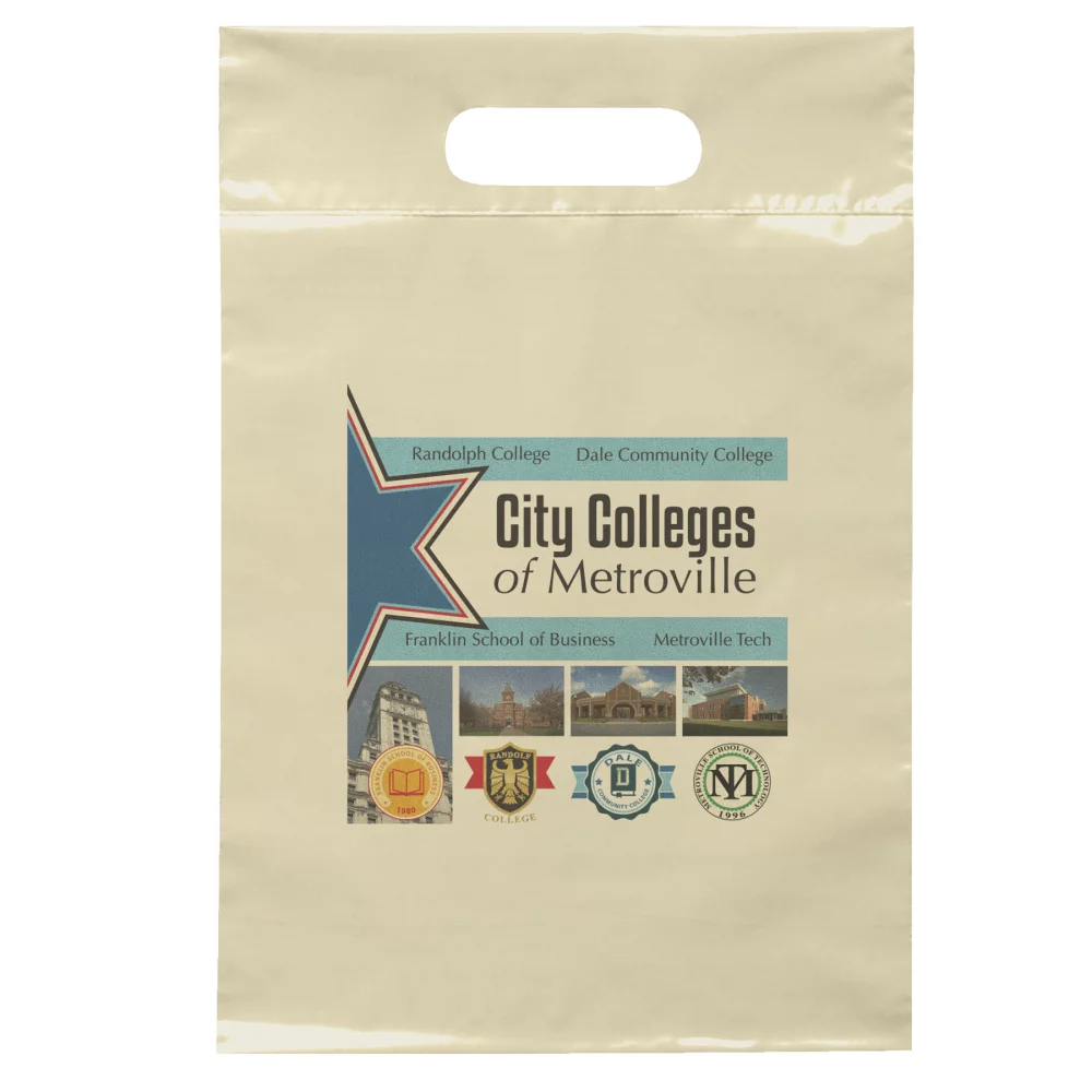 Die Cut Handle Bag 9"x14" (Dynamic Color)
