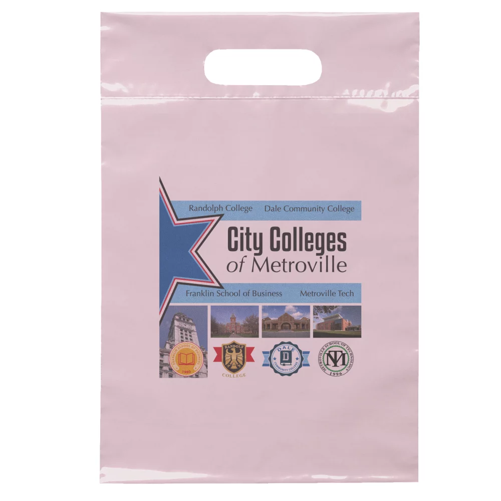 Die Cut Handle Bag 9"x14" (Dynamic Color)