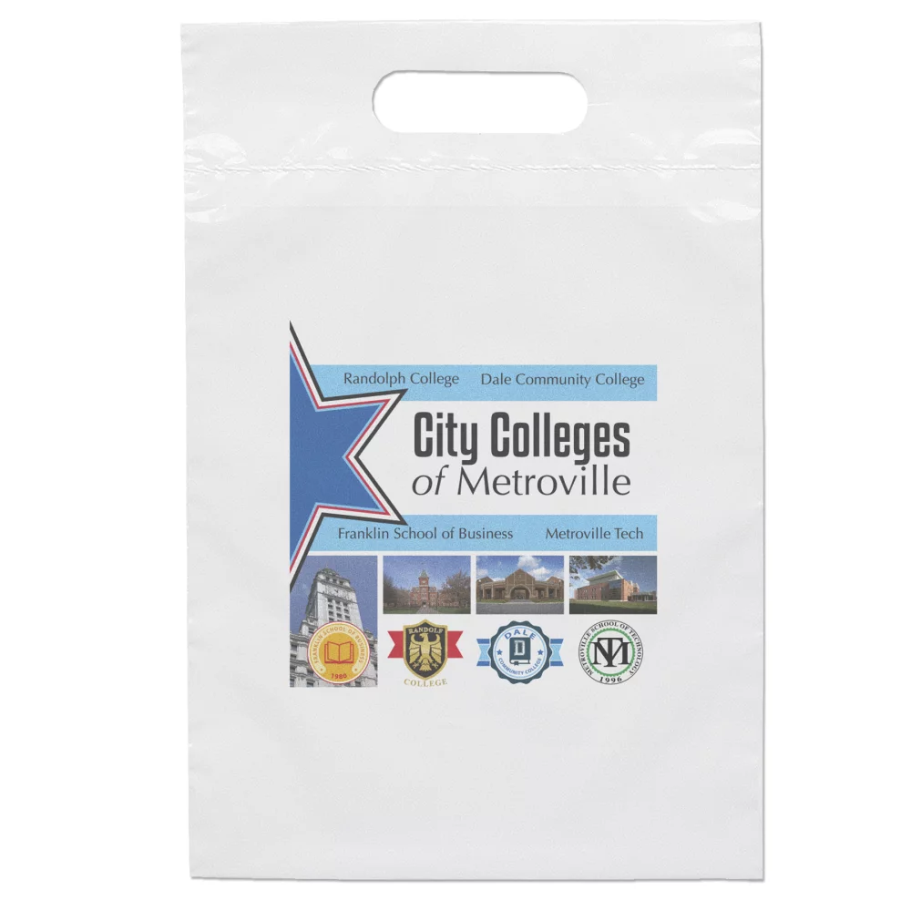 Die Cut Handle Bag 9"x14" (Dynamic Color)