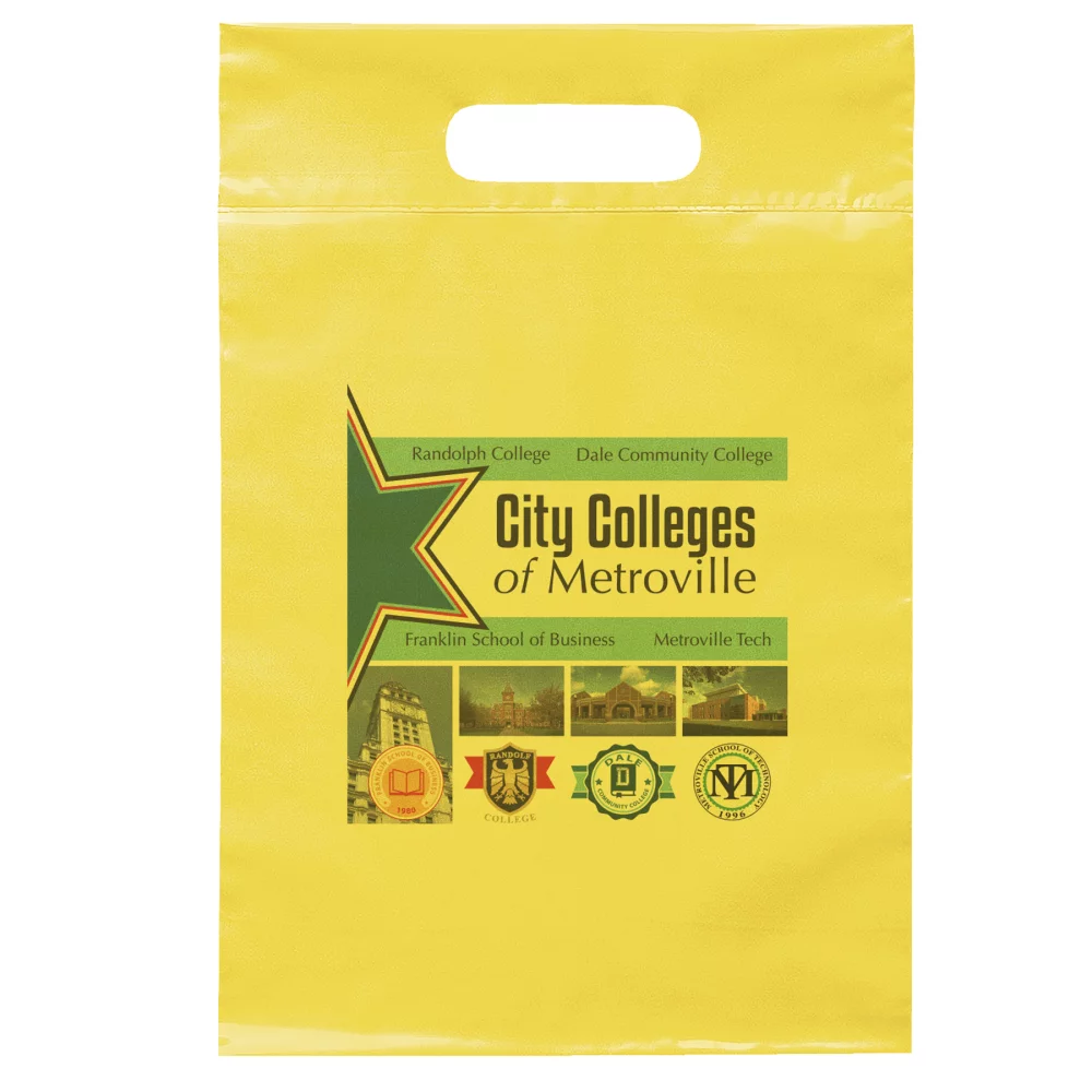 Die Cut Handle Bag 9"x14" (Dynamic Color)