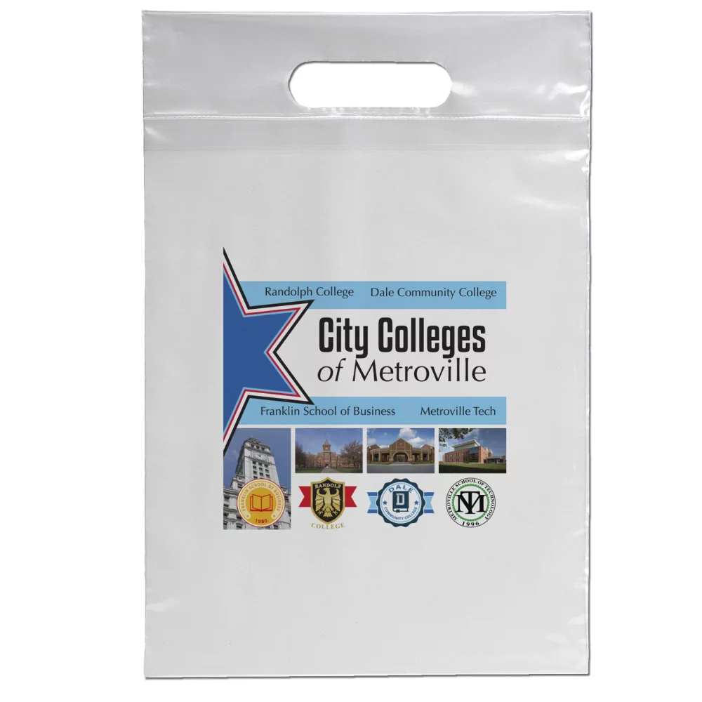 Die Cut Handle Bag 9"x14" (Dynamic Color)