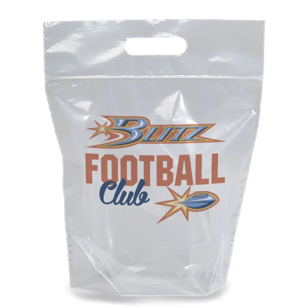 Zip-Close Die Cut Handle Bag (Dynamic Color)