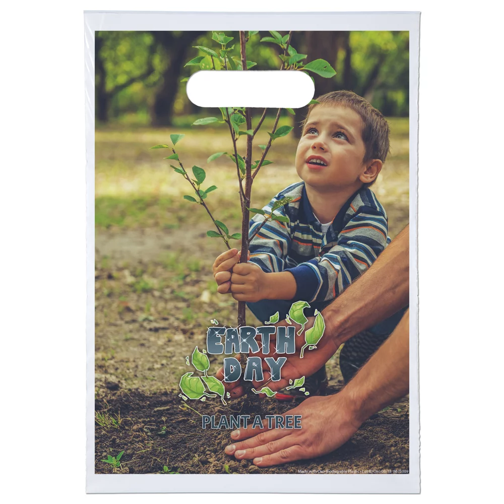 Sac découpé numérique en couleur pleine Oxo-biodégradable (9"X13")