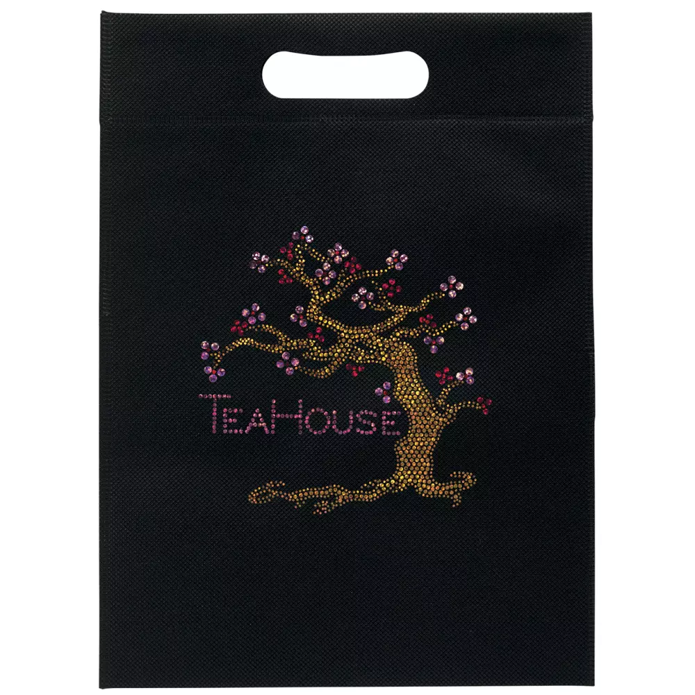 Petit sac à poignée découpée en non-tissé (pailleté)