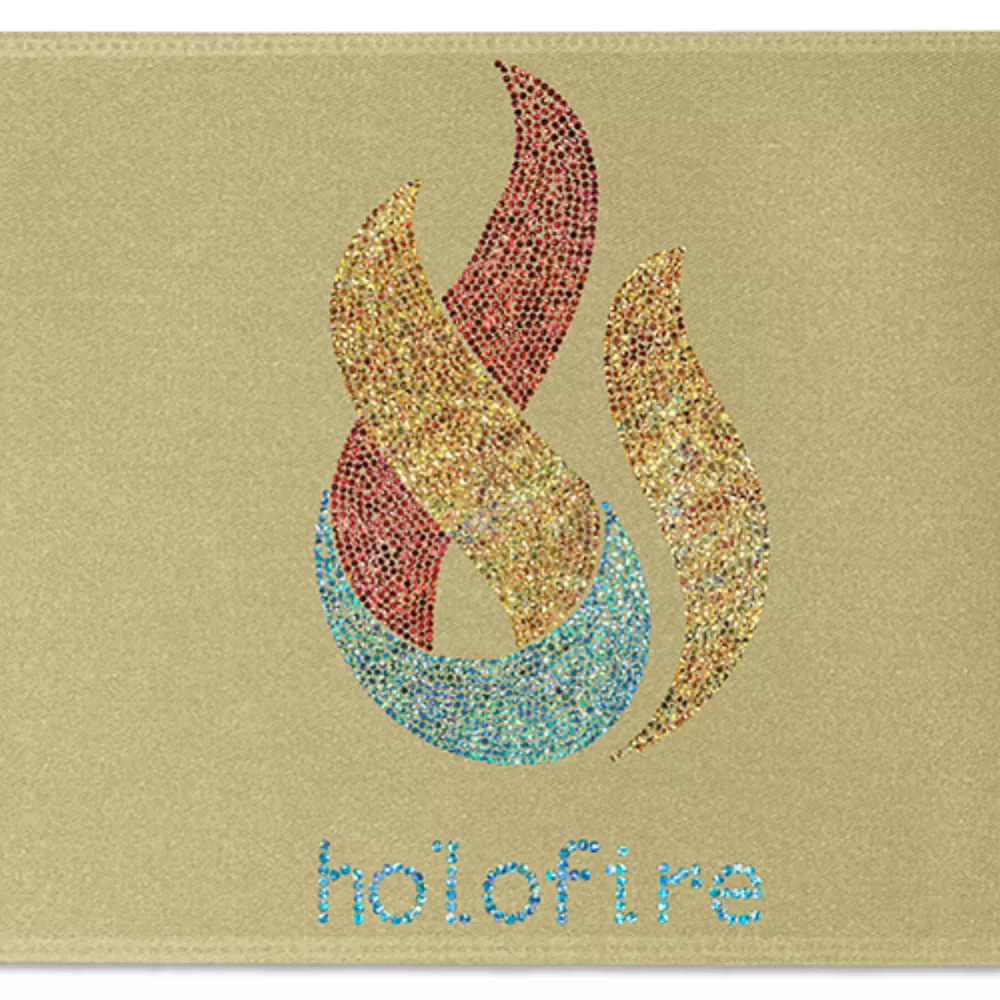 Ruban de satin pour badge de 12" (pailleté)