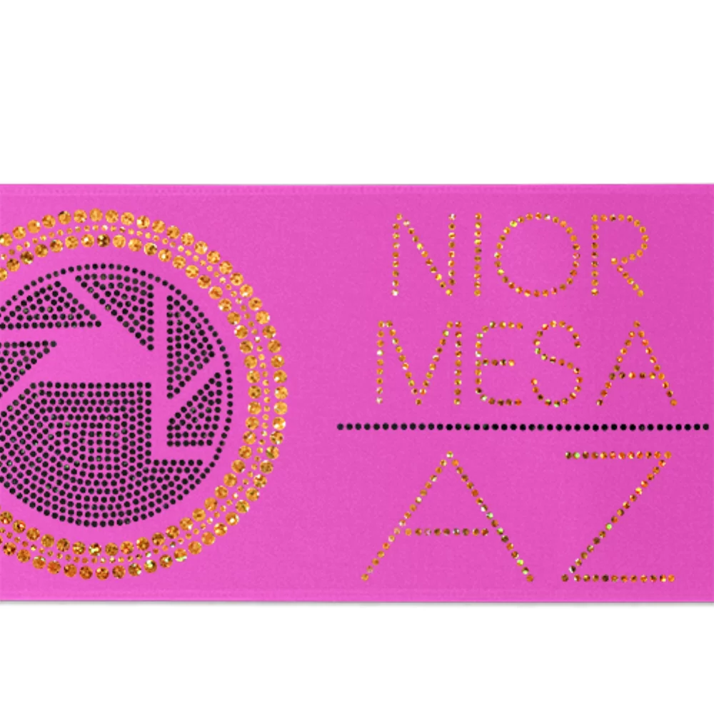 5" Badge Satin Ribbon (Sparkle)