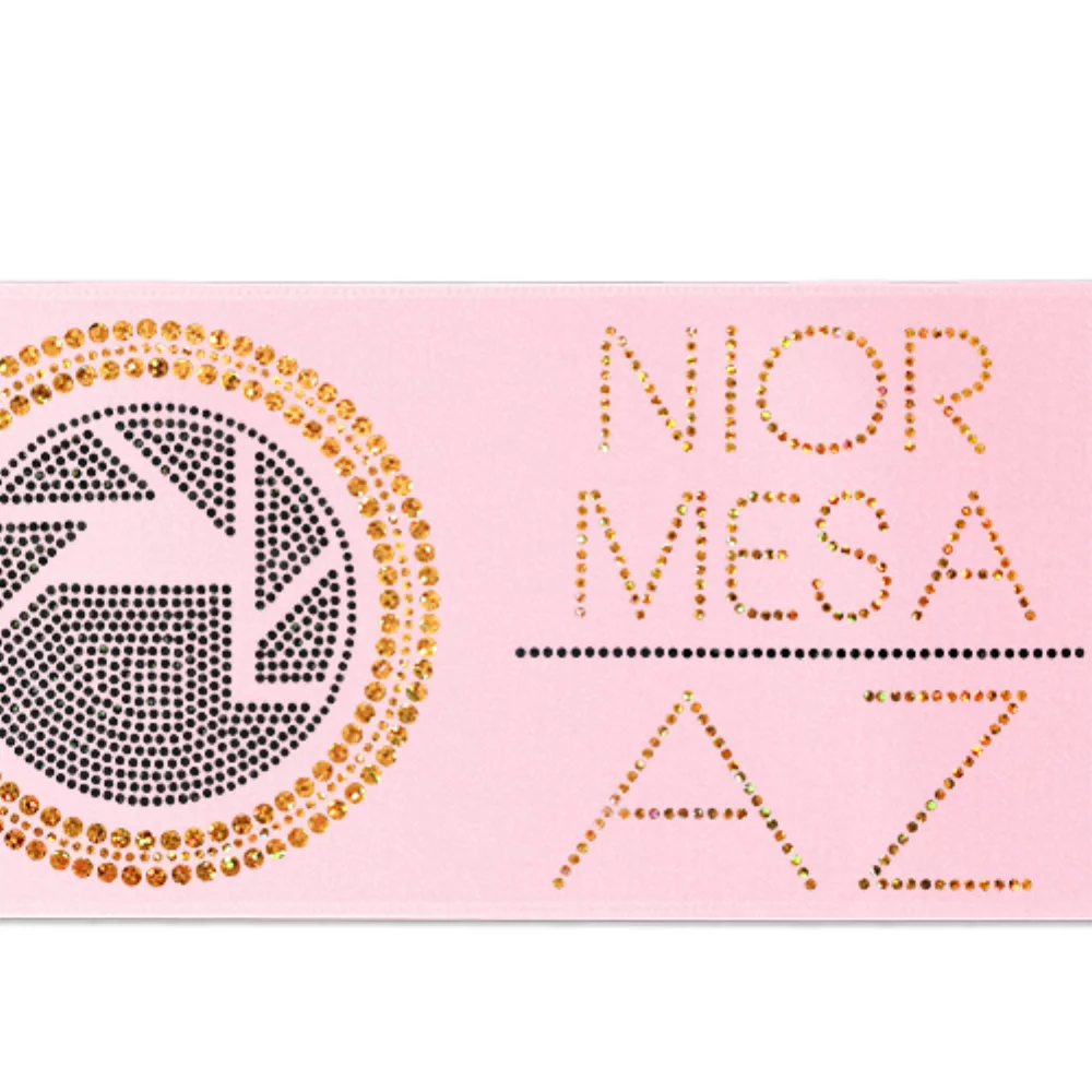 5" Badge Satin Ribbon (Sparkle)