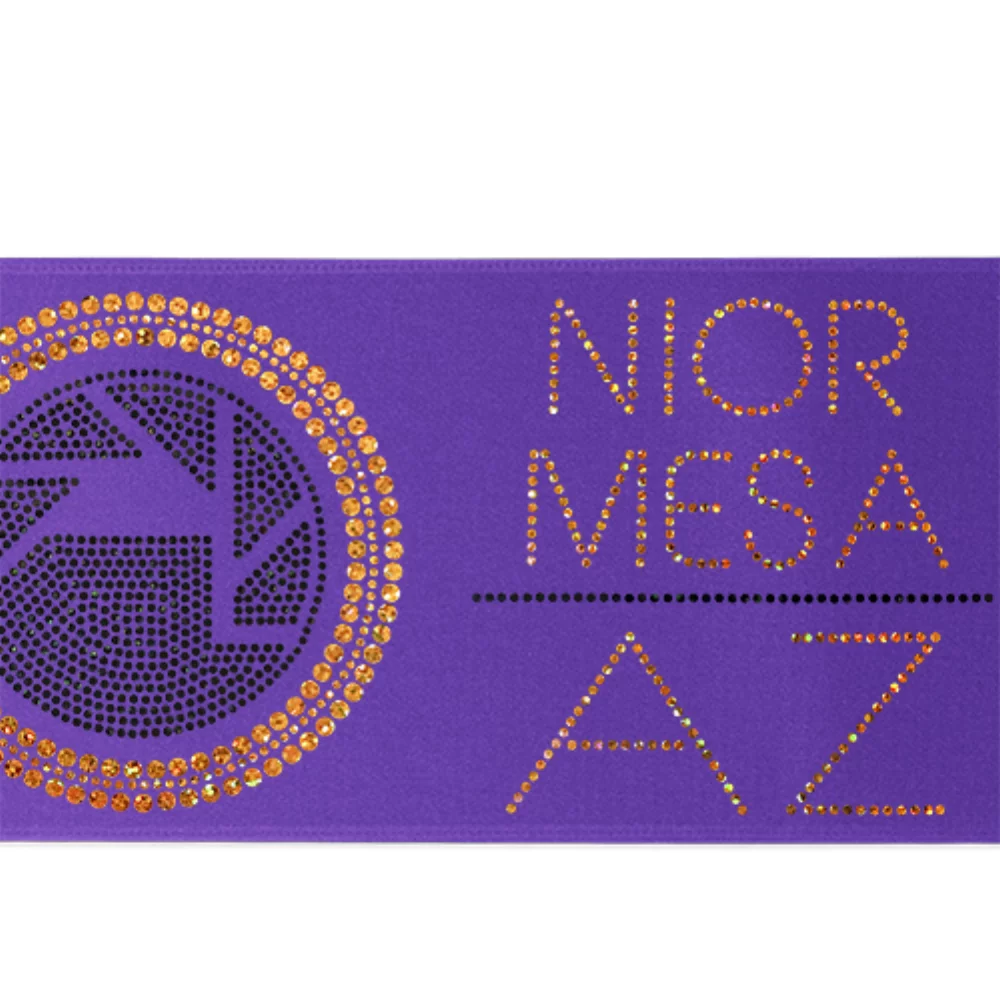 5" Badge Satin Ribbon (Sparkle)