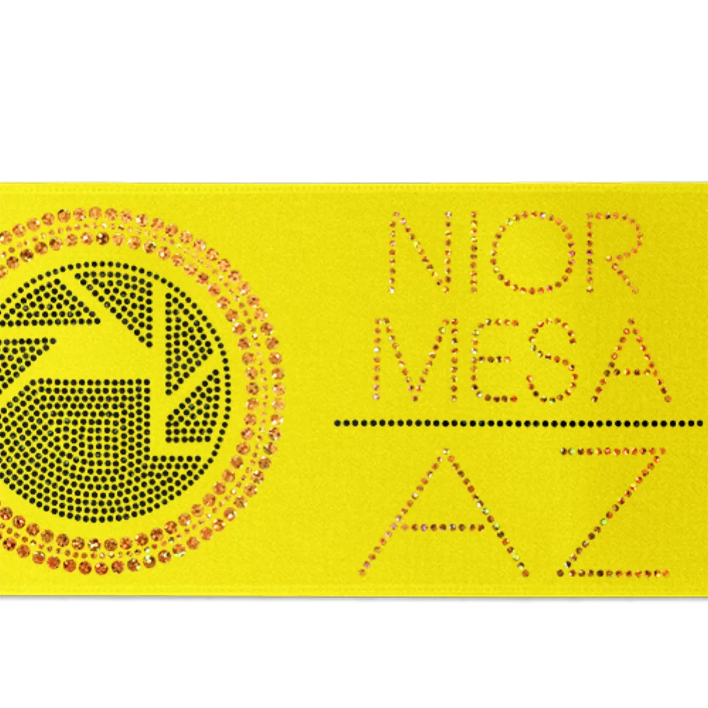 5" Badge Satin Ribbon (Sparkle)