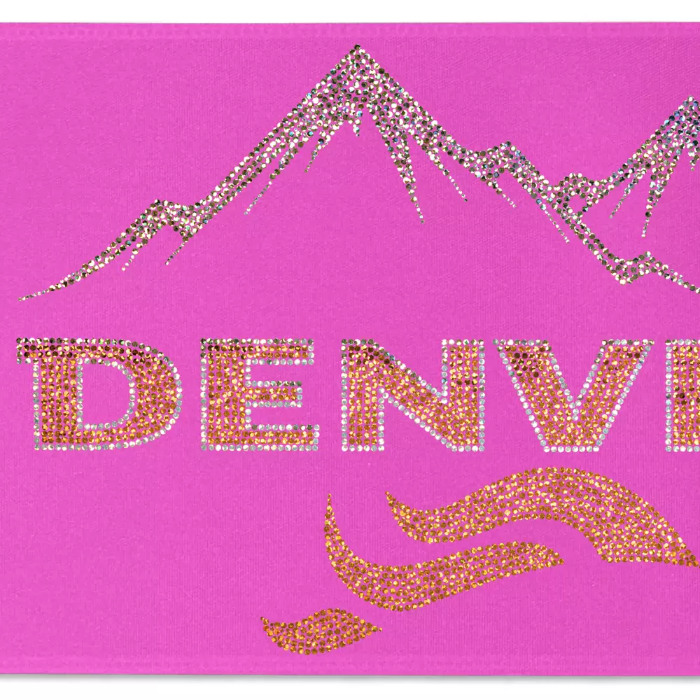 8" Badge Satin Ribbon (Sparkle)