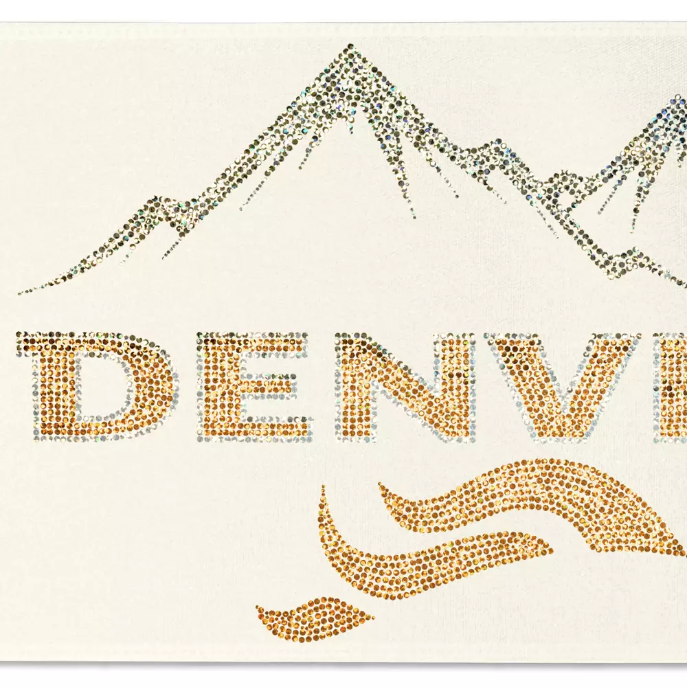 8" Badge Satin Ribbon (Sparkle)