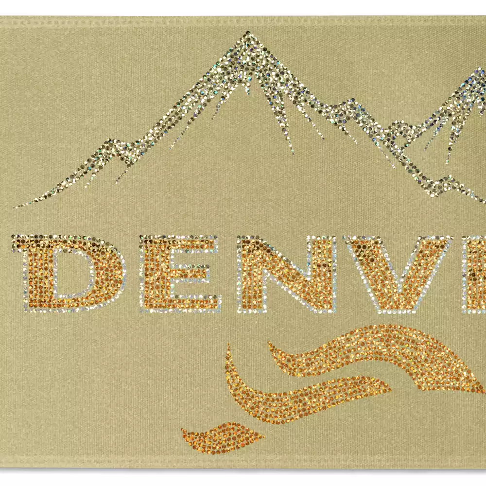 8" Badge Satin Ribbon (Sparkle)