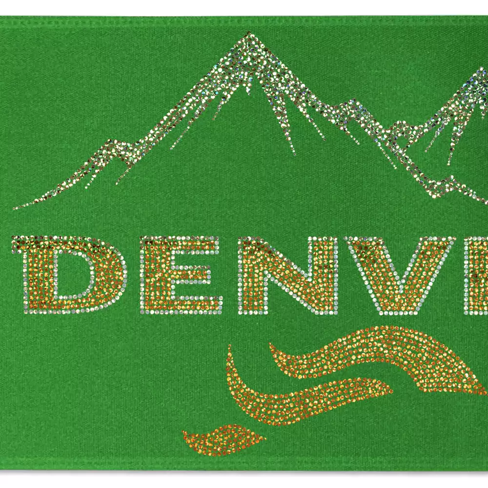 8" Badge Satin Ribbon (Sparkle)