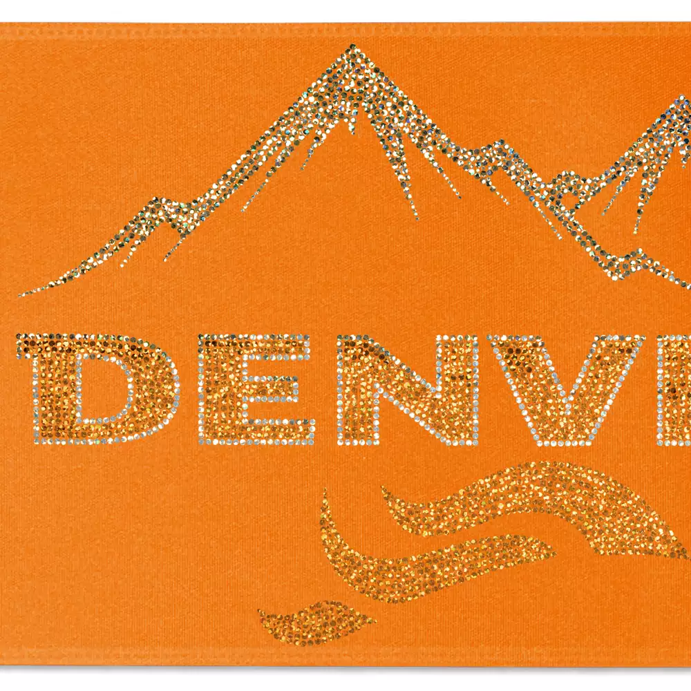 8" Badge Satin Ribbon (Sparkle)