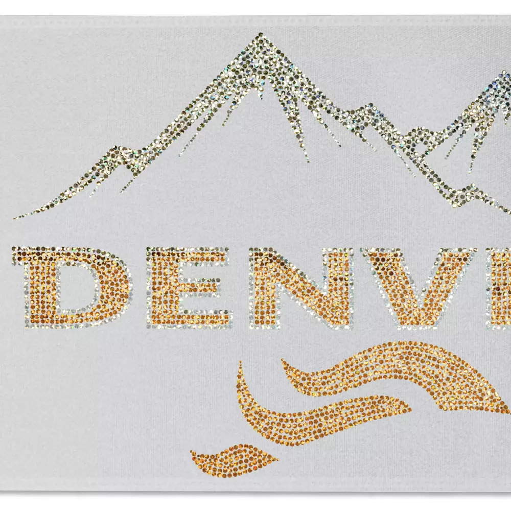 8" Badge Satin Ribbon (Sparkle)