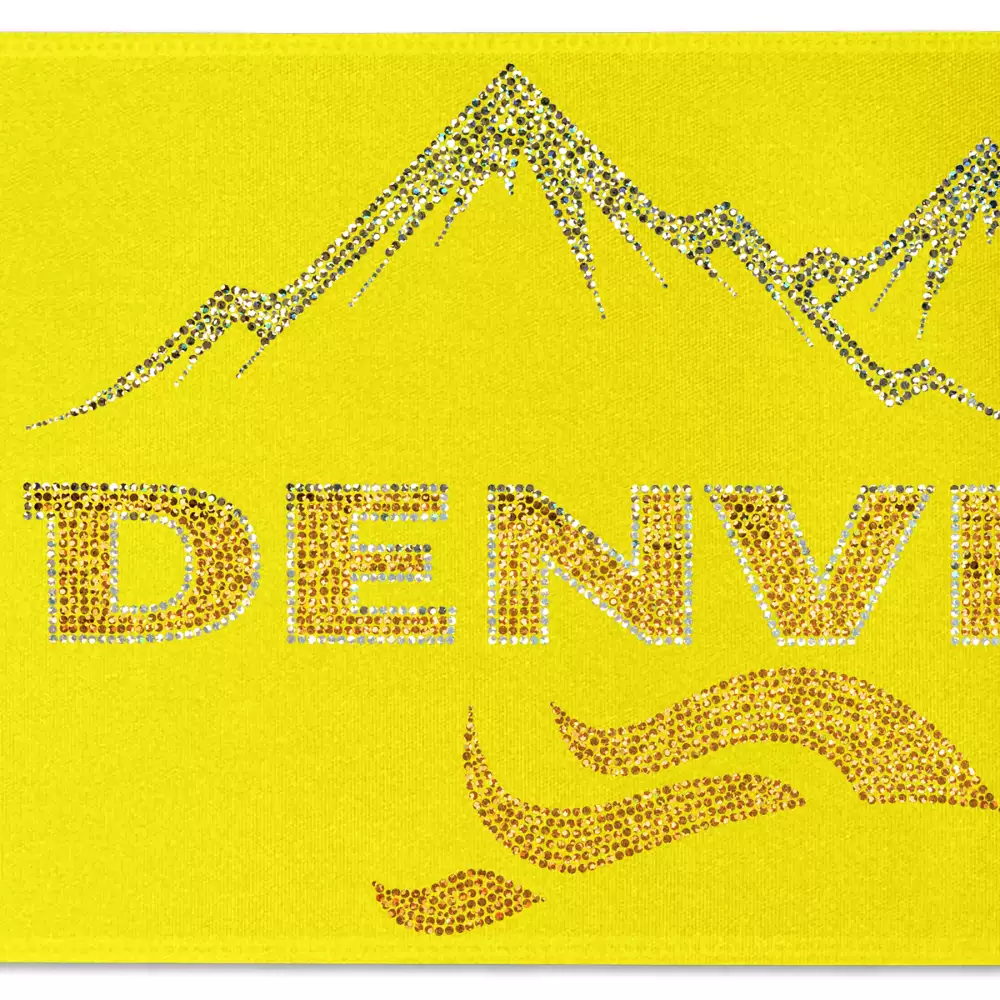 8" Badge Satin Ribbon (Sparkle)