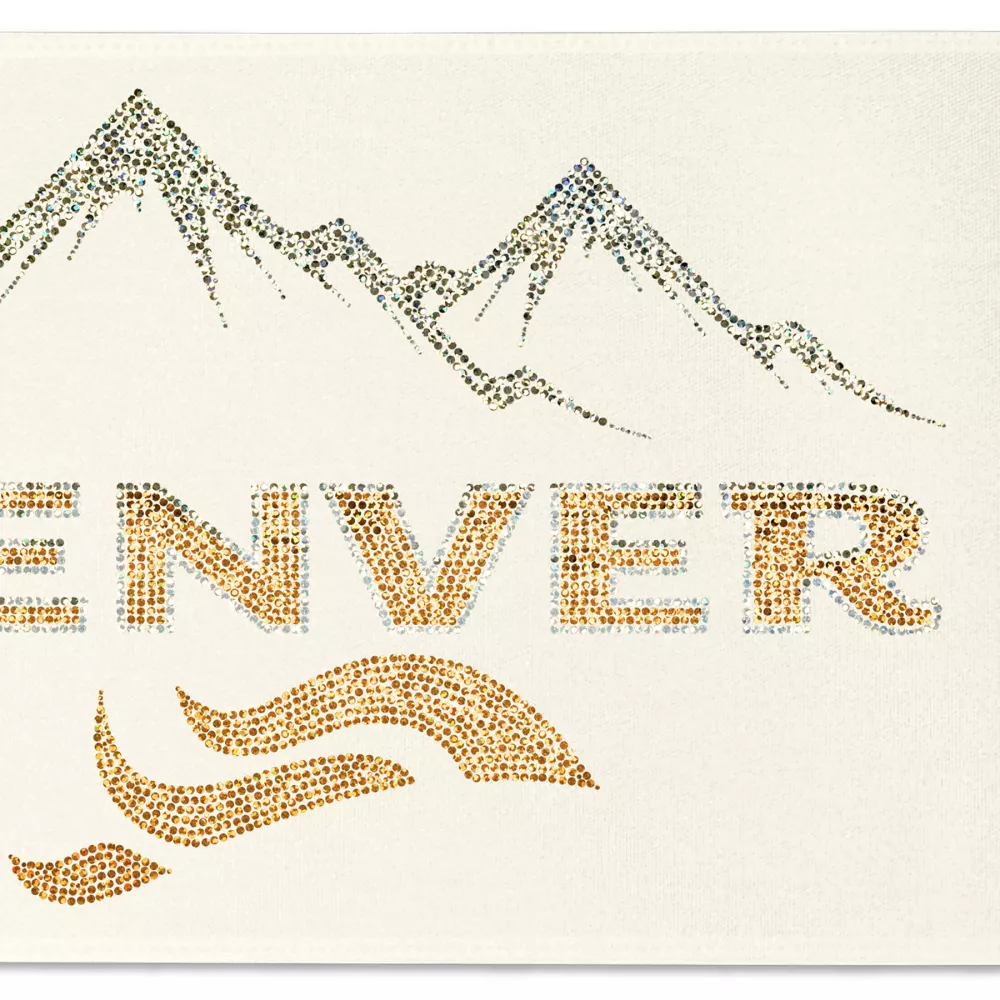 Ruban de satin (pailleté) de 9" pouces