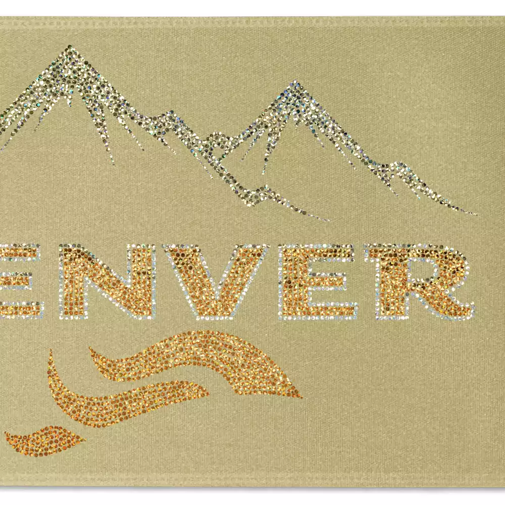 Ruban de satin (pailleté) de 9" pouces