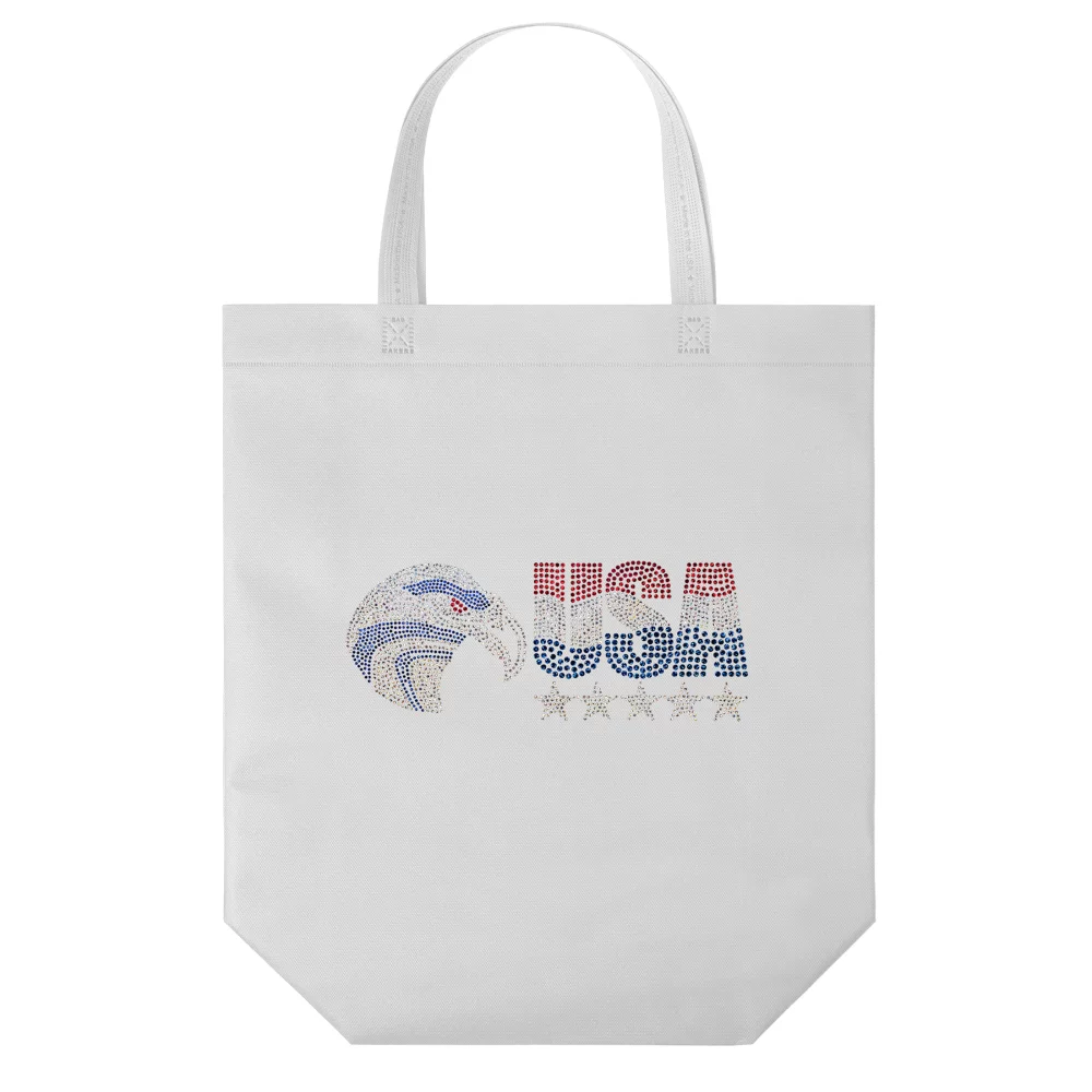 Sac fourre-tout non tissé Patriot fabriqué aux États-Unis (paillettes)