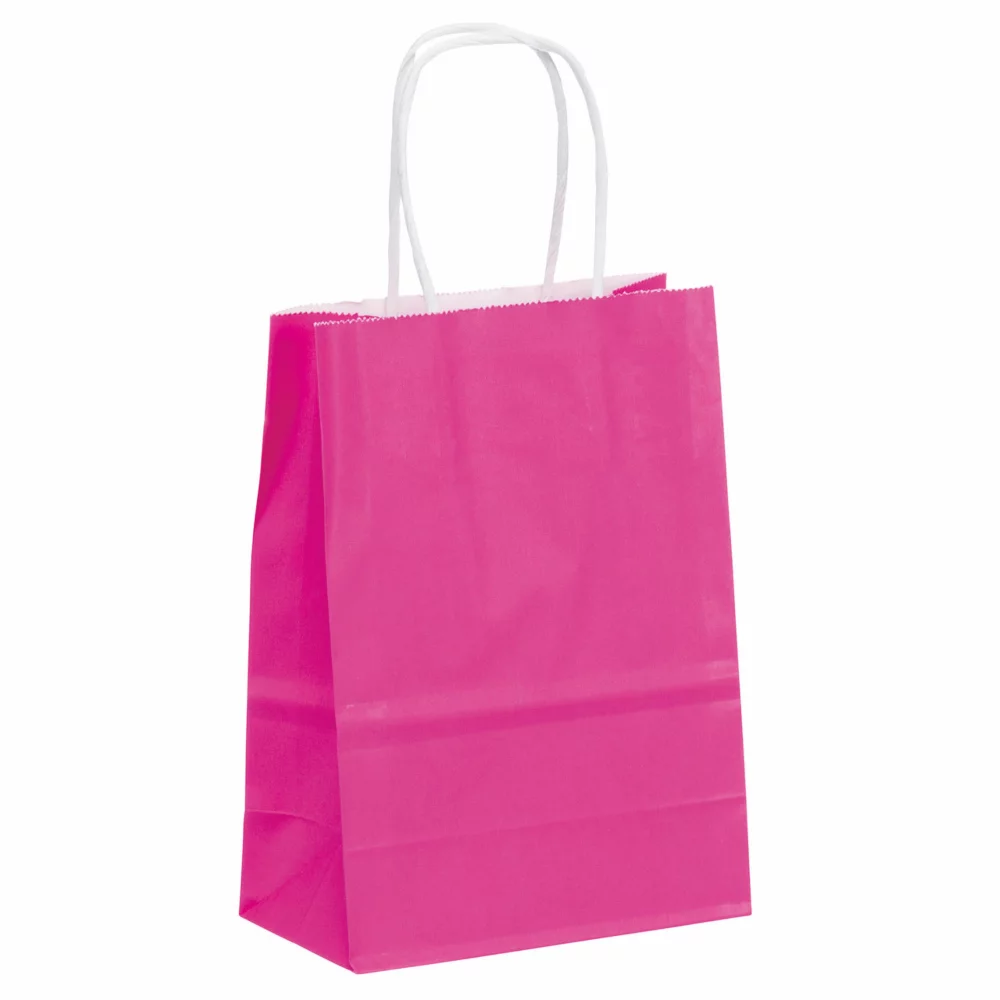 Color Tinted Kraft Paper Shopping Bag 1C1S (5"x3"x8")