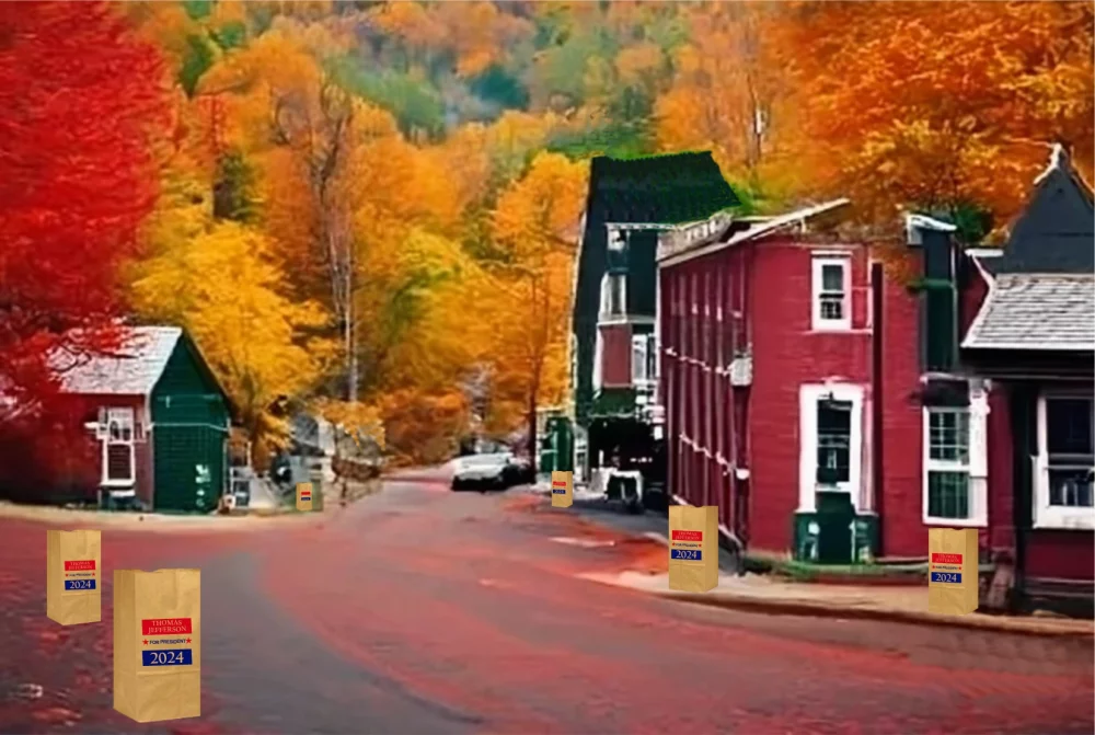 Panneau électoral de jardin $US Sacs en papier recyclé 1C1S (17x10.5x35)