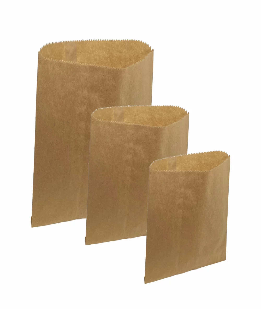 Sac à soufflet Kraft, 2 couleurs 1 face (6"X9")