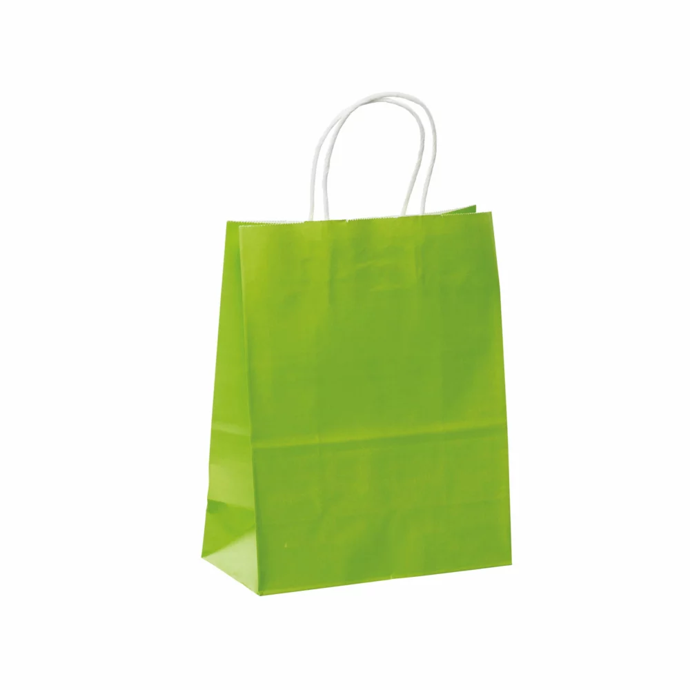 Color Tinted Kraft Paper Shopping Bag 1C1S (8.3"x4.3"x10.6")